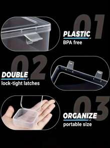 30/60 unidades Caja de almacenamiento de plástico, 30 compartimentos con pequeños contenedores - Organizador claro de joyería y artículos pequeños, solución para el hogar, suministros de manualidades y costura - Contenedores multiusos a presión, adecuados para el hogar y la residencia, caja de joyería Día de San Valentín Sol Viaje Fresco, Decoración de habitación - Multicolor - Ver 5