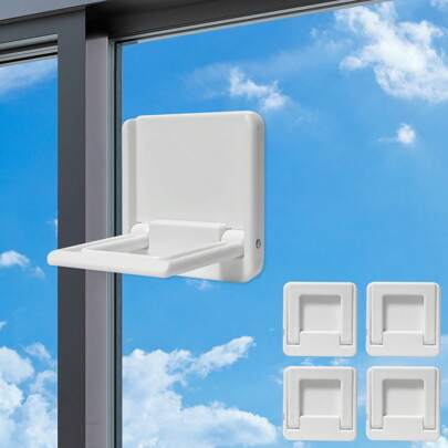 Schiebetürschloss für Kinder - Kindersicheres Fenster-Glastürschloss für mehr Sicherheit, kindersicherer Terrassentürriegel, multifunktionale Schubladengriffe und Schranktürbeschläge