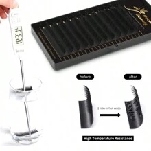 Orchid Lashes Extensiones de pestañas individuales de visón para belleza de orquídeas, 12 filas, mate negro, volumen C Curl, extensiones de pestañas naturales clásicas rusas suaves, pestañas postizas de visón premium y cashmere, insumos para maquillaje de salón de belleza, longitudes de 8 a 15 mm