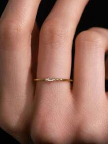 5pcs/Set Gold Tone Rings Gift Box, Luxurious Elegant Marquise Cut Cubic Zirconia Micro Pave Wedding Rings Combo, Suitable For Women's Wedding Banquet And Valentine's Day Gift - Gold - View 6