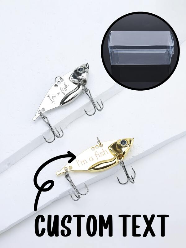 1 szt. Niestandardowy grawerowany laserowo metalowy haczyk na ryby, spersonalizowany prezent wędkarski, spersonalizowana przynęta, prezent na dzień ojca, prezent dla rybaka, prezent dla taty, wujka, męża, prezent na rocznicę, prezent świąteczny, wyjątkowy prezent dla taty, chłopaka, urodziny, dzień ojca, idealny haczyk na przynętę, który pomoże ci złowić ryby z najlepszymi życzeniami, dla taty, wujka, męża, prezent na rocznicę, prezent świąteczny, spersonalizowany prezent wędkarski