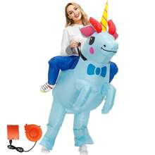 Disfraz inflable para adultos, disfraz de unicornio, disfraces inflables para mujeres y hombres, disfraz de unicornio a caballo, disfraces de unicornio divertidos y elegantes, disfraces hinchables para Halloween