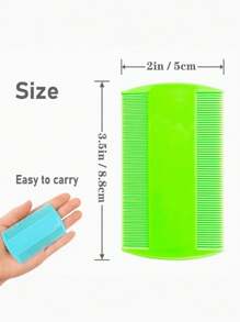 4pcs Pet Grooming Flea & Lice Comb, Double-Sided Fine Cat Hair Detangling Brush, Pet Fur Beauty Products