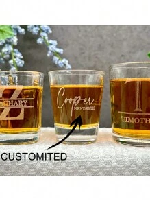 Engraved Shot Glass, Personalized Shot Glass Gift For Groomsmen Party, Family And Friends Party Graduation Shot Glasses For Wedding Favors - Shot - View 1