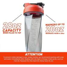 HELIMIX 2.0 Vortex Blender Shaker Bottle Holds Upto 28oz |   No Blending Ball Or Whisk |   USA Made |   Portable Pre Workout Whey Protein Drink Shaker Cup |   Mixes Cocktails Smoothies Shakes |   Top Rack - 紅色 - 查看 5
