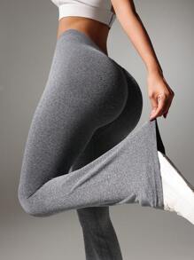 Summer Workout 1pc High Waist Flare Leg Sports Leggings