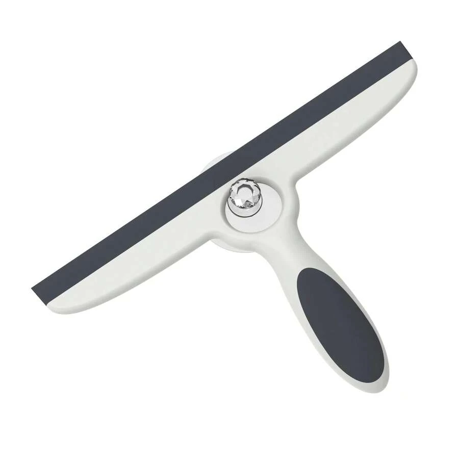 EHOMGUI Escobilla de vidrio limpiaparabrisas limpiador de espejos con gancho de palo herramienta de limpieza de goma para baño para limpieza de vidrio O58E - Gris Oscuro - Ver 1