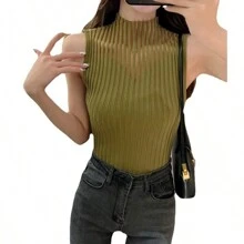 Women's Knitted Beach Top - 綠色 - 查看 2