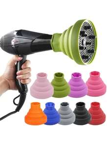 1 Pc Silicone Salon Tools Black Pink Universal Hair Dryer Diffuser Cover Adjustable Temperature Resistant Diffuser Dryer Hair Dryer Universal Silicone Hair Dryer Diffuser Attachment, Heat-Resistant Styling Tool For Defined Curls & Reduced Frizz, Fits Most Blow Dryers, Foldable Portable Design, Ideal For Home, Salon & Travel Hair Care Routine