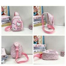 Sanrio 1pc Hello Kitty Cartoon Cute Chest Bag, A Lightweight And Stylish Travel Crossbody Backpack For Boys And Girls, Suitable For Shoulder/Crossbody/Chest Back Use, Suitable For Daily Travel And Storage,Boho Vibes