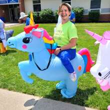 Disfraz inflable para adultos, disfraz de unicornio, disfraces inflables para mujeres y hombres, disfraz de unicornio a caballo, disfraces de unicornio divertidos y elegantes, disfraces hinchables para Halloween