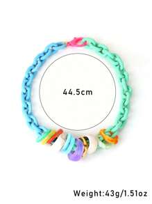 1pc Vintage Western Boho Turquoise Necklace, Suitable For Women To Wear During Holiday, Party And Everyday - Multicolor - View 7