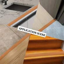 1pc 5cmx2m Wood Grain Laminated Floor Transition Strip, Connecting Floor Gap And Carpet Threshold, Floor Cover Strip For Seamless Flooring - Multicolor - View 7