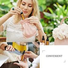 100 One Glass Drip Bottle Mini Essential Oil Drip Bottle Empty Sample Vials With Black Cap Small Storage Tank With Drops Perfume Cosmetic Liquid Aromatherapy Laboratory (Transparent, 5 Ml)