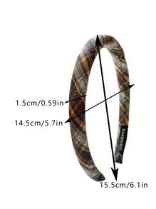 1件装女士条纹休闲涤纶发带，适合所有季节，发箍，发圈头带，发饰，头饰