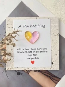 Positive Energy, Emotional Encouragement, Pocket Hug Ombre Heart Design Cards, Home Decor Gifts Suitable For Birthday, Wedding, Valentine's Day Party Gifts For Friends, Family, Couples