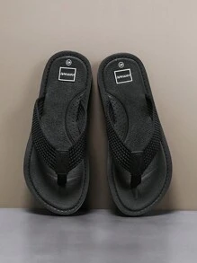 2025春夏新款男士人字拖，时尚户外沙滩拖鞋，韩版EVA编织带，软底室内浴室拖鞋，淋浴鞋 - 彩色 - 查看 8