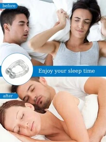 8 pièces de pince nasale magnétique anti-ronflement en silicone, un appareil de réduction du ronflement confortable pour les hommes et les femmes, livré avec un boîtier de rangement pour améliorer la qualité du sommeil, portable et adapté aux voyages en famille, et sert d'aide au soulagement du ronflement