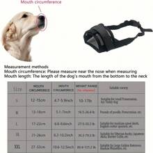 Muselière en maille respirante pour chien, installation rapide avec sangle réglable, empêche la morsure et l'aboiement, masque doux et réglable pour animal de compagnie