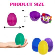300 个可填充复活节彩蛋 2.25 英寸，带铰链散装彩色亮塑料复活节彩蛋，非常适合复活节寻蛋、惊喜彩蛋、复活节寻蛋，2.25 英寸多种颜色，派对用品，派对礼物（随机发货）