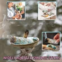 1/3 piezas - Vara de salvia blanca de 4 pulgadas - Vara de sahumerio de salvia con instrucciones y bendiciones - Vara de salvia para limpiar el hogar y otros sahumerios