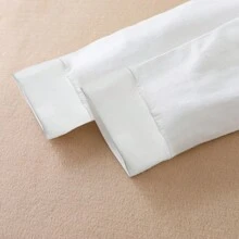 Girls Spring Casual Embroidered Collar Knitted Top, Back To School Tween Girl - White - View 8