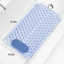 Alfombra de ducha y bañera, alfombra de ducha de goma antideslizante para personas mayores y mujeres, alfombra de bañera antideslizante con agujeros de drenaje y ventosas, alfombra de baño para baño y bañera