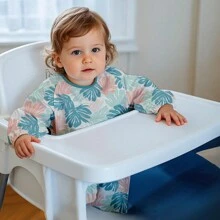 1PC Waterproof Coverall Baby Feeding Bib, Weaning Bib Attaches To Highchair And Table,Suction Cup Design,BLW Bibs Covers Baby - Multicolor - View 4