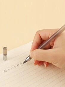1 pieza Lápiz transparente de acrílico con mango duradero, irrompible, sin necesidad de afilar, para dibujar y escribir, suministro para estudiantes, de regreso a la escuela
