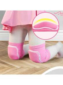 Rodilleras suaves para danza, lucha, voleibol, baile, fútbol, yoga, baloncesto y patinaje que proporcionan un soporte elástico flexible (rosa, negro, mediano)