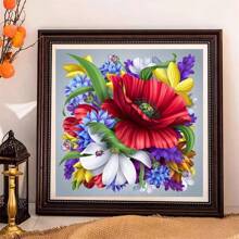 SNA 2025 New Style Insect And Flower Printed Cross Stitch Kit DIY Set Living Room Decoration Hanging Painting New Crafts Handmade Embroidery Kit