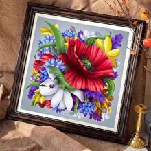 SNA 2025 New Style Insect And Flower Printed Cross Stitch Kit DIY Set Living Room Decoration Hanging Painting New Crafts Handmade Embroidery Kit