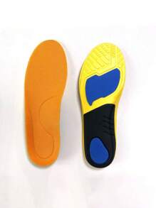 1 Pair Of Comfortable Cushioned High Elastic Sports Insoles That Can Be Cut To Fit The Shoe Size
