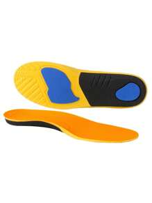 1 Pair Of Comfortable Cushioned High Elastic Sports Insoles That Can Be Cut To Fit The Shoe Size