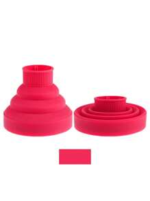 1 Pc Silicone Salon Tools Black Pink Universal Hair Dryer Diffuser Cover Adjustable Temperature Resistant Diffuser Dryer Hair Dryer Universal Silicone Hair Dryer Diffuser Attachment, Heat-Resistant Styling Tool For Defined Curls & Reduced Frizz, Fits Most Blow Dryers, Foldable Portable Design, Ideal For Home, Salon & Travel Hair Care Routine
