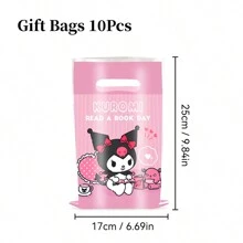 Sanrio Sanrio Thema Verjaardagsfeest Decoratie Benodigdheden Cadeauzakken Kuromi Hello Kitty Cinnamoroll Cartoon Anime Figuur Festival Feest Benodigdheden