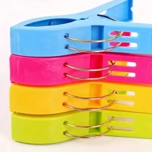 8/4/1 pieza Pinza grande para toalla de playa, pinza para silla de playa, pinza de plástico, pinza para toalla y silla de playa de crucero, percha, pinza antiviento para silla y pinza para secar edredones - Pinzas de plástico para uso en exteriores para evitar que sus toallas se vuelen, ropa de playa, primavera, minimalista, tops de verano