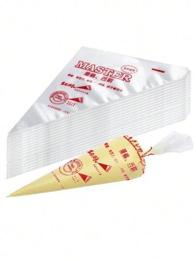 100pcs Transparent Cream Piping Bags, Disposable Pastry Bags, Cake Decoration Bags, Suitable For DIY Making Cake, Macarons, Cookies, Pastries Decorations Back To School