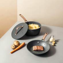 Thyme & Table 12 Piece Aluminum Cookware Set, Gold Pvd