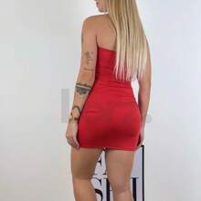 Vestido Curto Feminino Suplex Tubinho Tomara que Caia Blogueira Moda Gringa