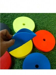 10 piezas/20 piezas Marcadores planos para suelo, conos de entrenamiento de fútbol, vallas de entrenamiento, suministros de entrenamiento de velocidad y agilidad, artículo imprescindible para volver al colegio y festivales deportivos