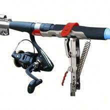 1pc Red Hanging Rod Holder With Foldable Design And Stable Ground Support, Allows Hands-Free Fishing