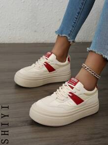 Zapatillas de plataforma minimalistas, versátiles y casuales de moda