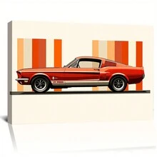 Classic Car Art Poster, Ideal For Living Room Wall Art, Bedroom, And Office Car Decor