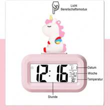 家居装饰 1 件迷你智能闹钟，可爱学生闹钟，创意懒散温度光传感器发光数字时钟，LED 贪睡电子闹钟智能时钟闹钟，房间装饰，家居装饰