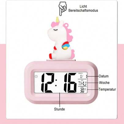 家居装饰 1 件迷你智能闹钟，可爱学生闹钟，创意懒散温度光传感器发光数字时钟，LED 贪睡电子闹钟智能时钟闹钟，房间装饰，家居装饰