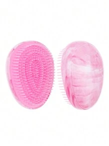 1 Pack Mini Cute Egg Shape Hair Brush Portable Scalp Massage Comb Anti-Tangle Cushion Comb Suitable For Portable Hair Salon Comb Detangling Comb Hair Styling Comb All Hair Types