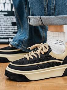 Retro Men's Multicolor Sneakers, Casual Comfort Increased Height Versatile Spring/Summer