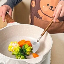 Multi-Functional Mini Kitchen Utensil, 304 Stainless Steel Ladle, Colander, Turner, Anti Scalding Wooden Handle Cooking Spoon, Cooking Tools Including Soup Spoon, Slotted Spoon,Spatula, Dishwasher Safe, Suitable For Kitchen Restaurant