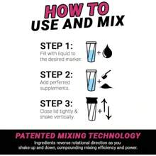 HELIMIX 2.0 Vortex Blender Shaker Bottle Holds Upto 28oz |   No Blending Ball Or Whisk |   USA Made |   Portable Pre Workout Whey Protein Drink Shaker Cup |   Mixes Cocktails Smoothies Shakes |   Top Rack - 粉紅西洋蓍草 - 查看 3